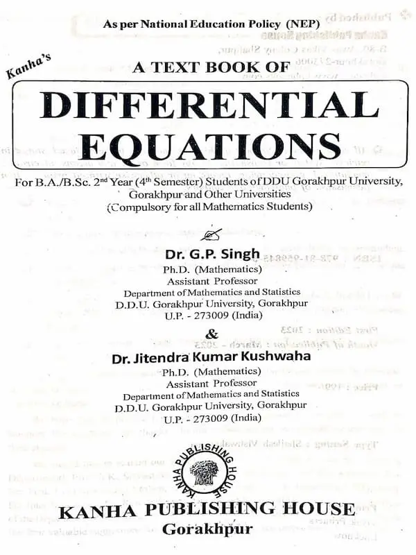 dw2 Differential Equations