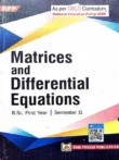 Matrices and Differential Equations BSc Semester 2...