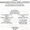 Matrices and Differential Equations BSc Semester 2...