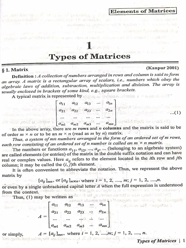 Matrices and Differential Equations BSc Semester 2...