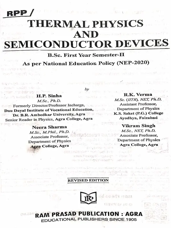 Thermal Physics and Semiconductor Devices