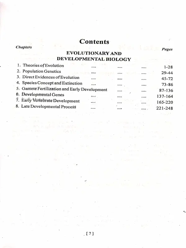 Zoology, Evolutionary Biology