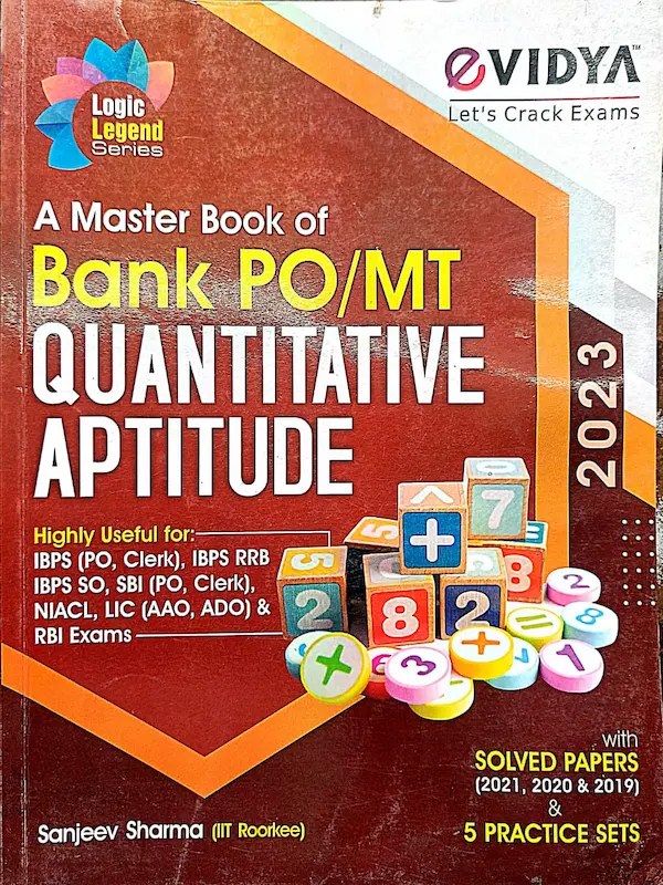 bank po mt quantitative aptitude book 2023 cover