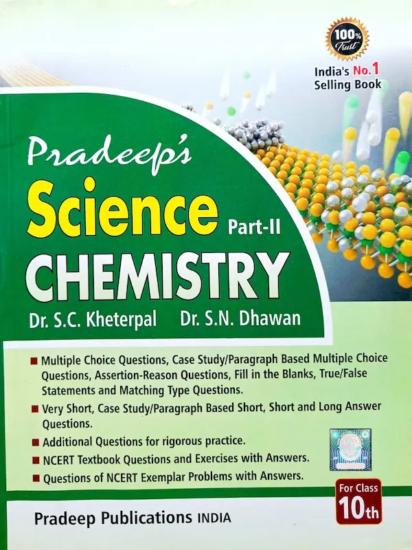 Pradeep Science Chemistry Part 2 Class 10 CBSE Book Cover